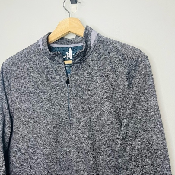Johnnie-O Seal Gray Reflex Prep-Formance 1/4 Zip Pullover M - Picture 4 of 8